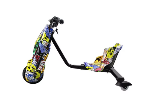 Scooter Drift Electric,Multicolor, Tricicleta electrica pentru drifturi 360, motor 250W, 15KM/H, 4400m